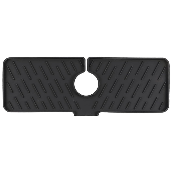 Black-Grey Color Options -- 1Pc Silicone Faucet Mat Kitchen Sink Splash Guard Drain Mat Drying Pad Kitchen Mat Bathroom Drip Catcher