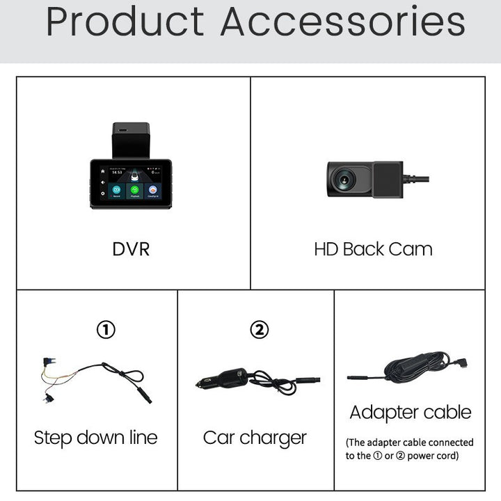 2K HD Wi-Fi Rearview Camera Car HD Dash Cam
